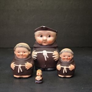 Vintage West Germany Goebel Friar Tuck Monk Figurines 4 Piece Set